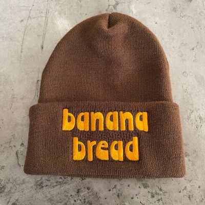 Silver Spider Banana Bread Knit Beanie Hat