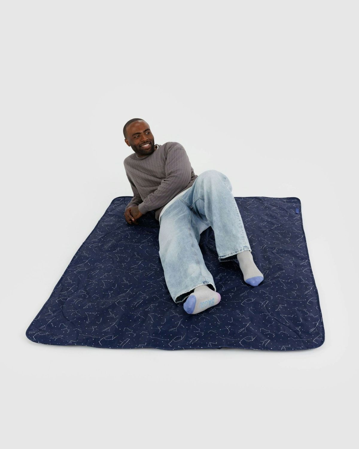 Baggu Puffy Picnic Blanket Constellation Midnight