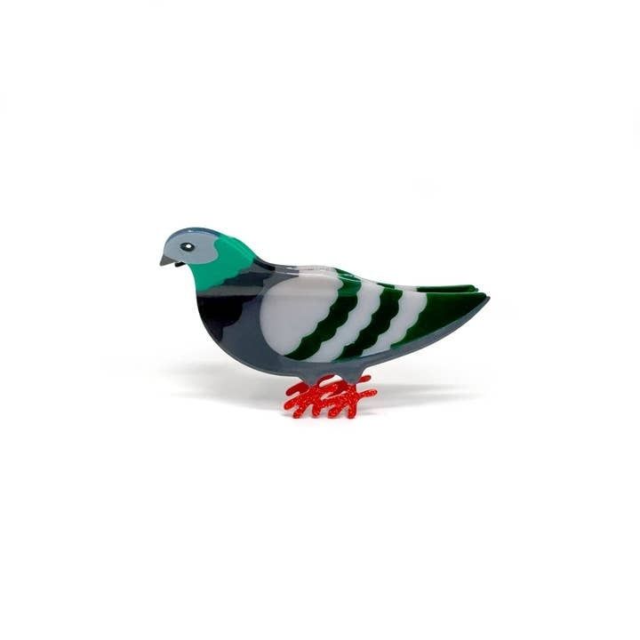 Rainbow Unicorn Paulie the Pigeon Hair Claw