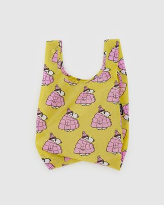 Baggu Reusable Bag Baby Puffer Snoopy Pink