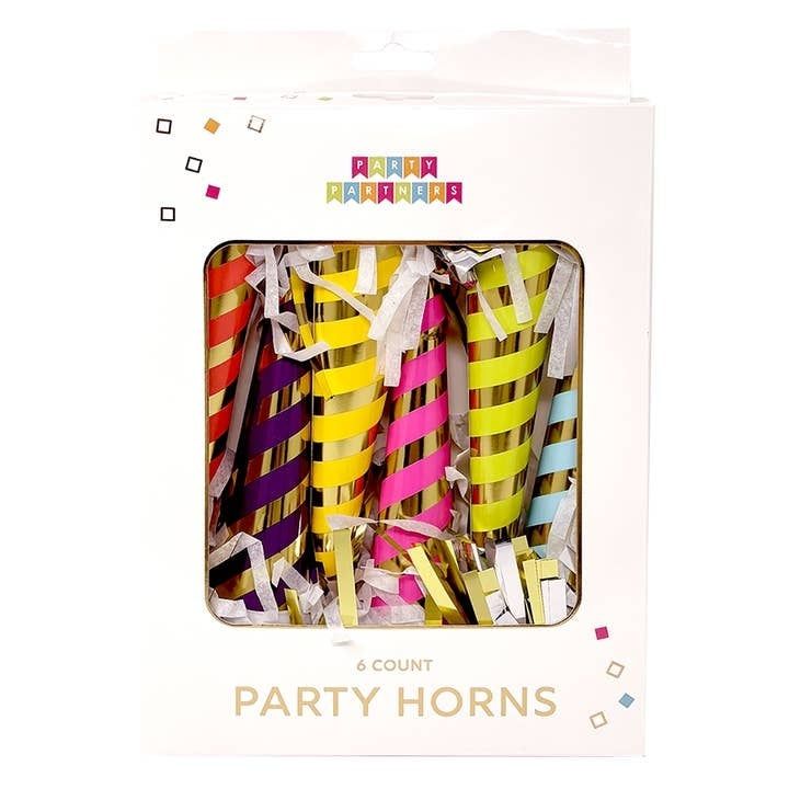 Party Partners Striped Party Horns