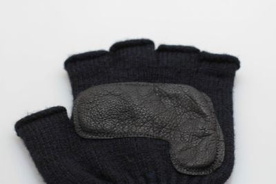 Upstate Stock Fingerless Navy with Black Deerskin