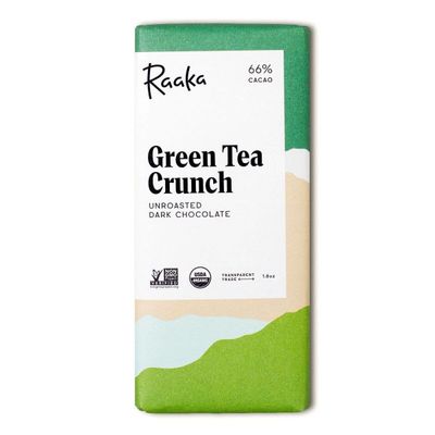 Raaka Chocolate Bar 66% Green Tea Crunch