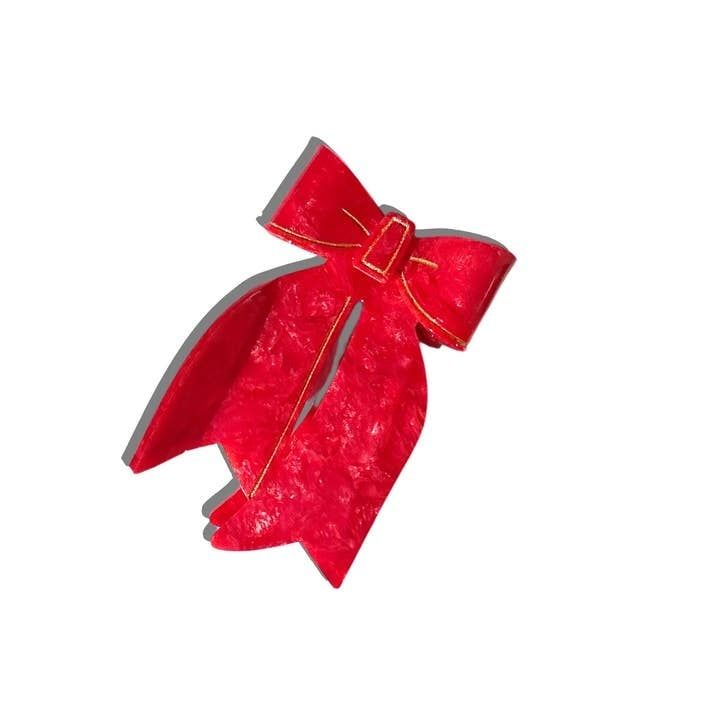 Solar Eclipse Festive Red Bow Hair Claw