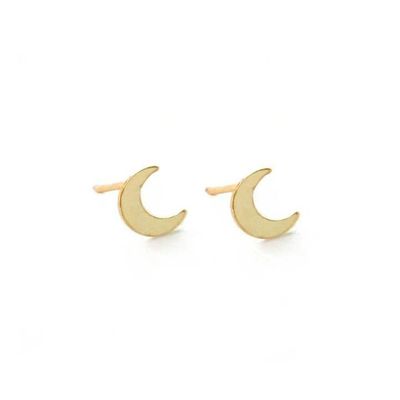 Moon Studs Earrings 14K Gold Filled