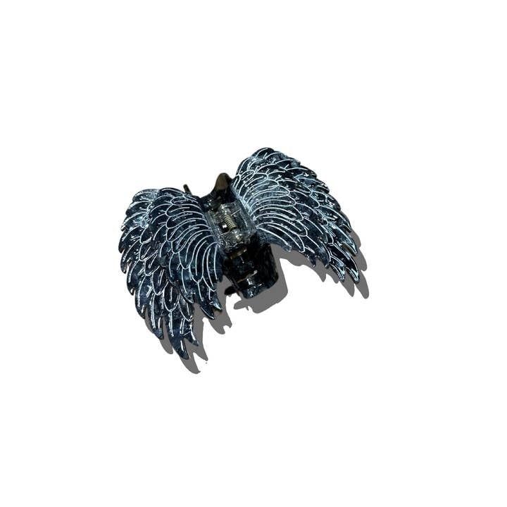 Solar Eclipse Angel Wings Hair Claw Black