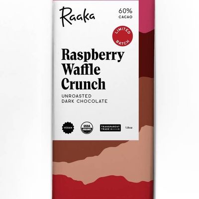 Raaka Chocolate Bar 60% Raspberry Waffle Crunch - Limited Batch