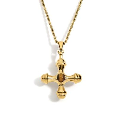 Adalena Cross Pendant Chain Necklace