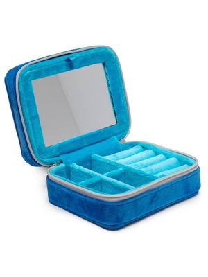 Velvet Jewelry Case Sardine Can Blue
