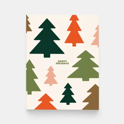 Holiday Trees Greeting Card