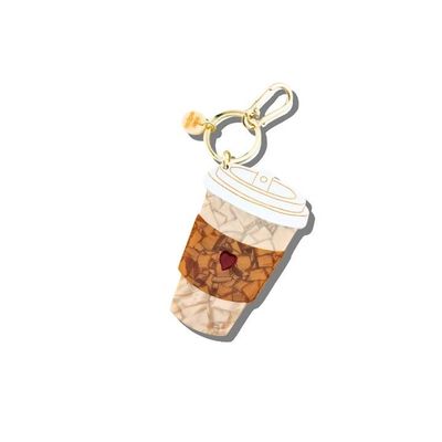 Solar Eclipse  Coffee Cup Bag Charm + Keychain