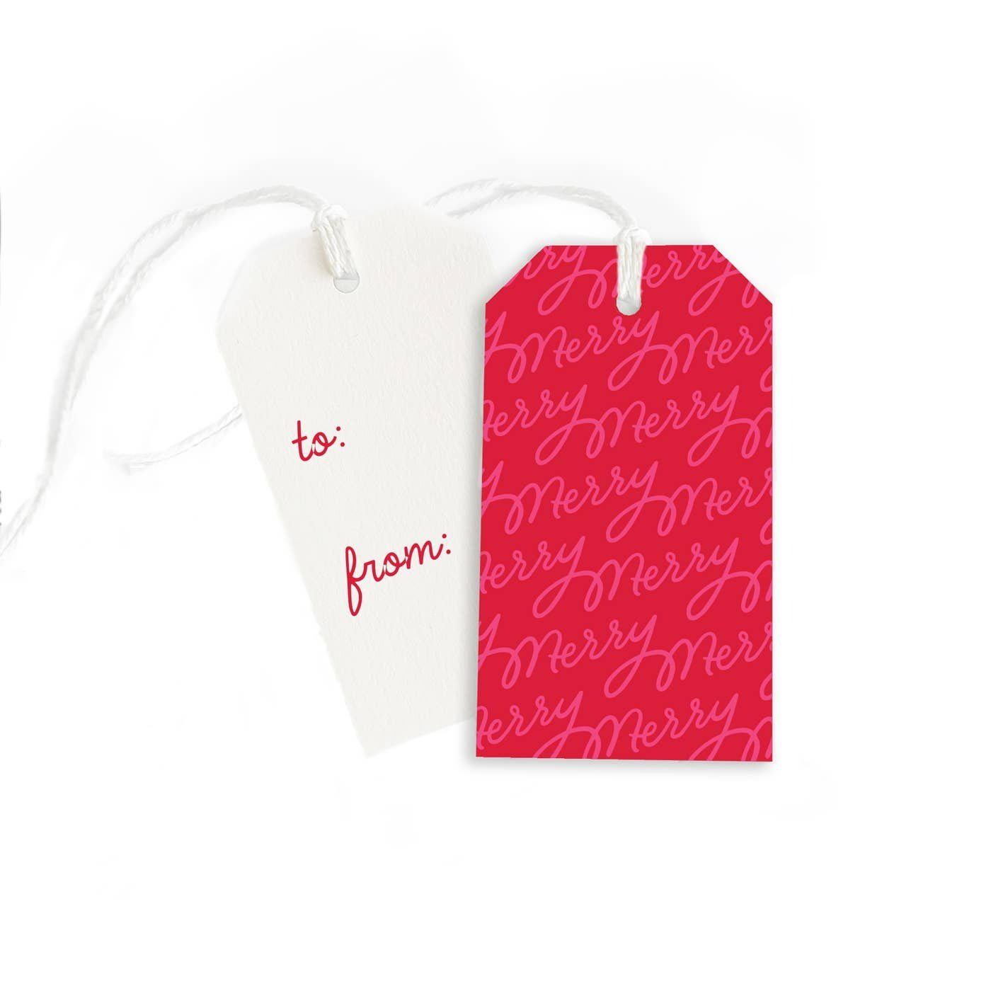Gift Tags - Merry Script