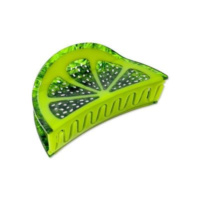 Large Lime Slice Hair Claw Clip