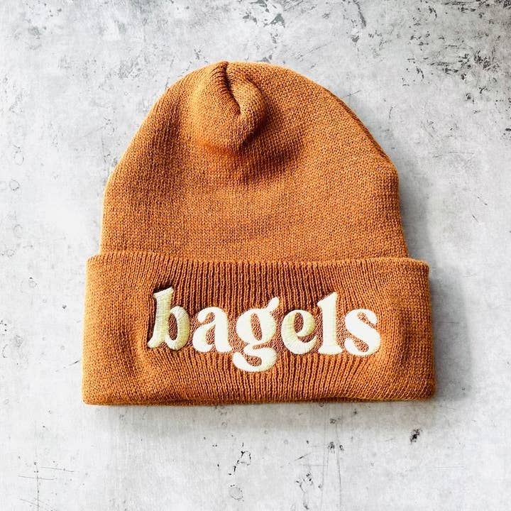 Silver Spider Bagels Knit Beanie Hat