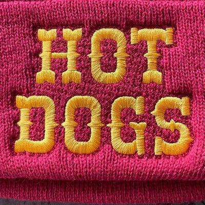 Silver Spider Hot Dogs Knit Beanie Hat