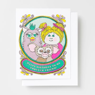 Happy Bday Forever Friend Risographcard