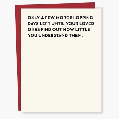 Shopping Days Card