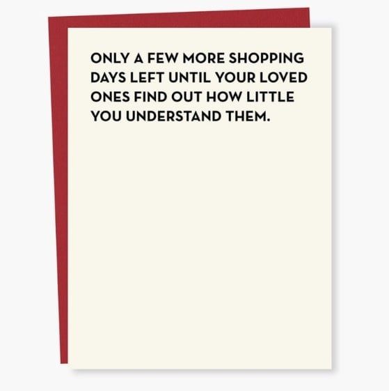 Shopping Days Card