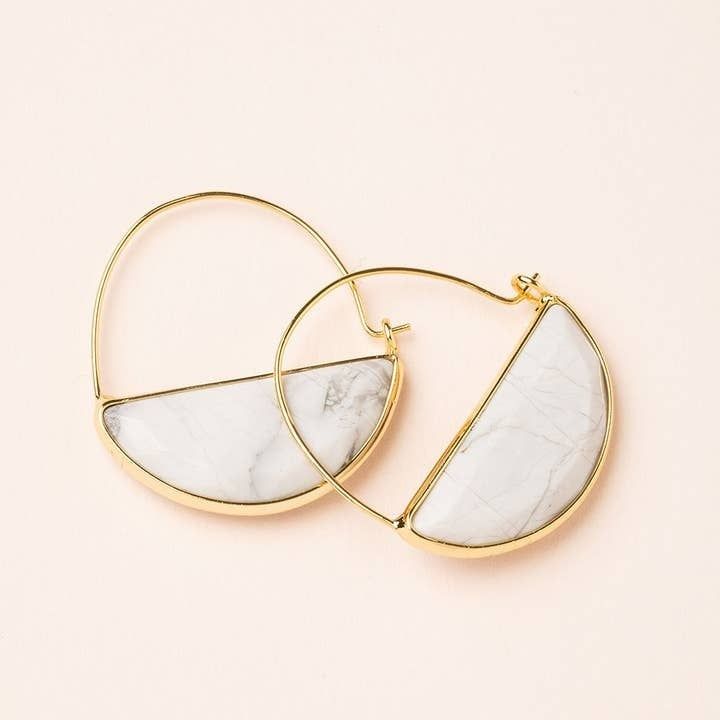 Scout Curated Stone Hoop Howlite Gold