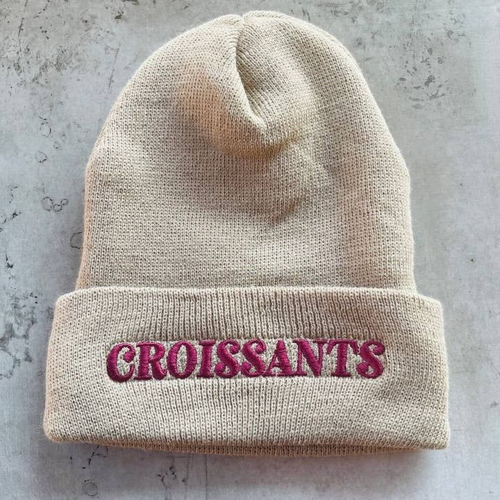 Silver Spider Croissants Knit Beanie Hat