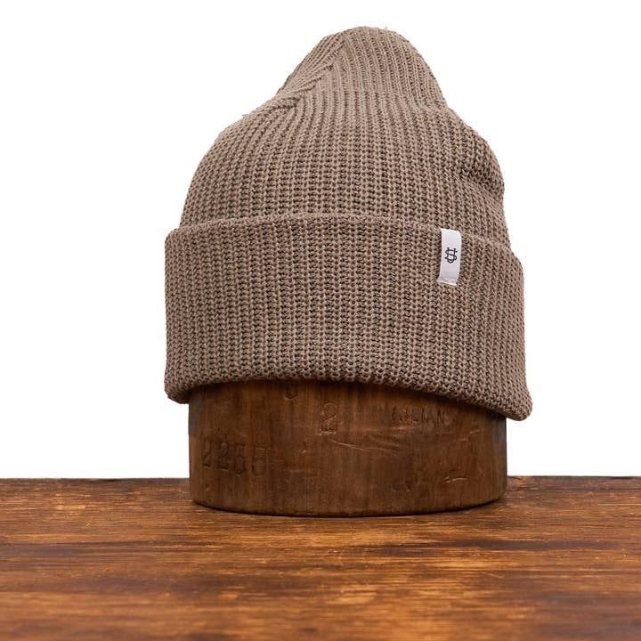 Upstate Stock Upcycled Cotton Watch Cap Fair Haven Brown