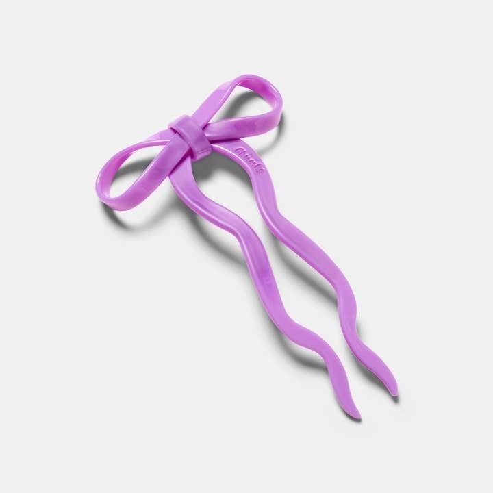 Chunks Bow Hairpin in Small Orchid