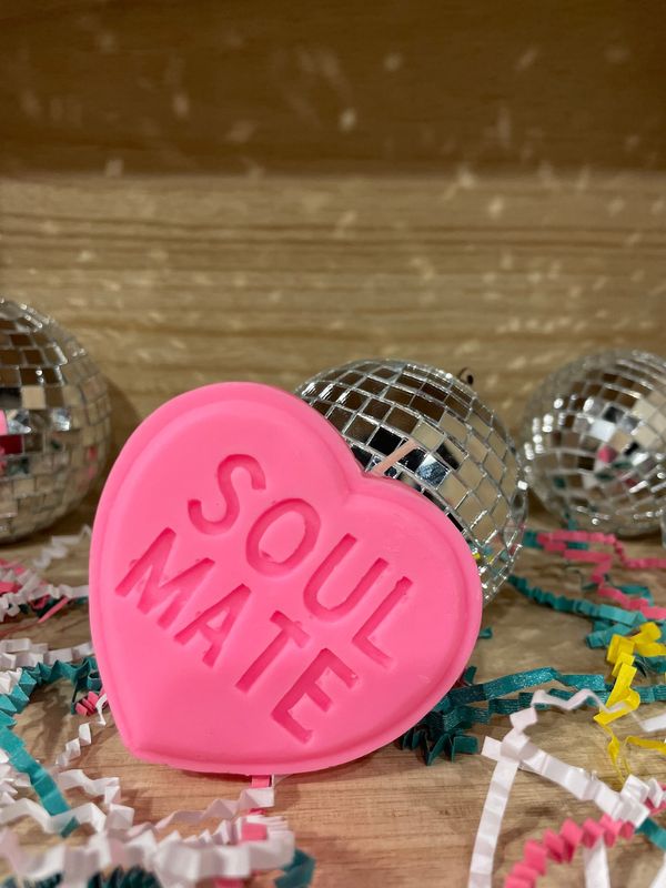 Valentine&#39;s Heart Candles Soul Mate Pastel Pink
