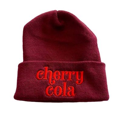 Silver Spider Cherry Cola Knit Beanie Hat