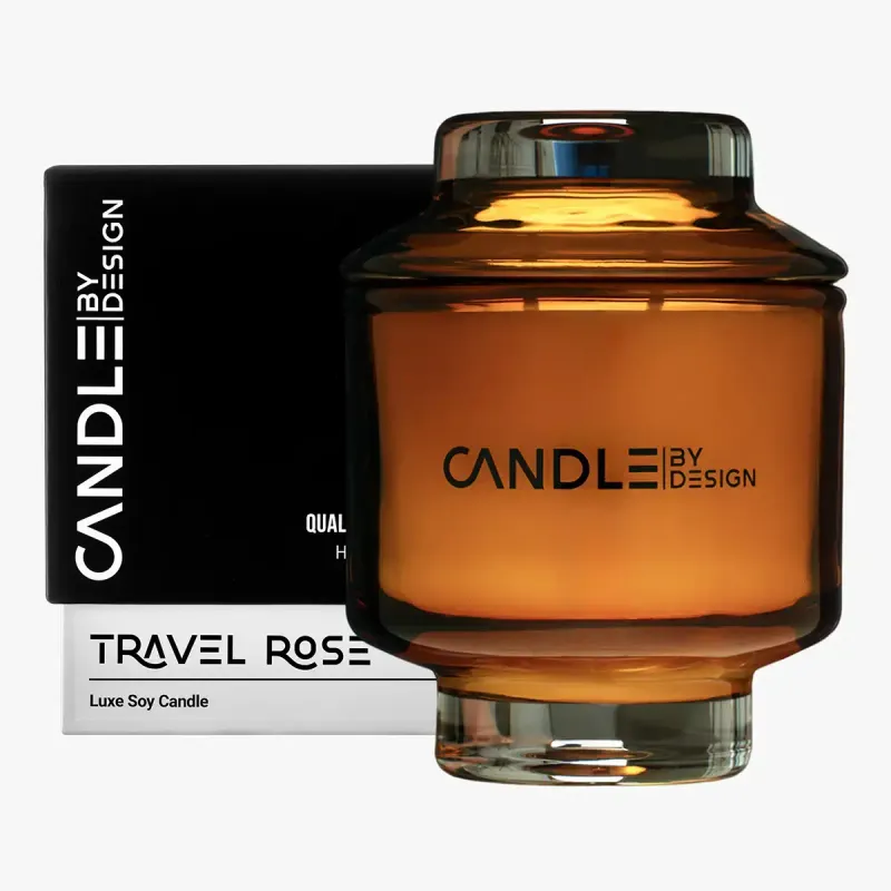 Luxe Soy Candle 8 oz - Travel Rose