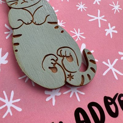 Happy Holidays You Adorable A-Hole - Cat Ornament w/ Card