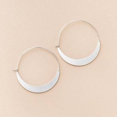 Crescent Hoop Sterling Silver