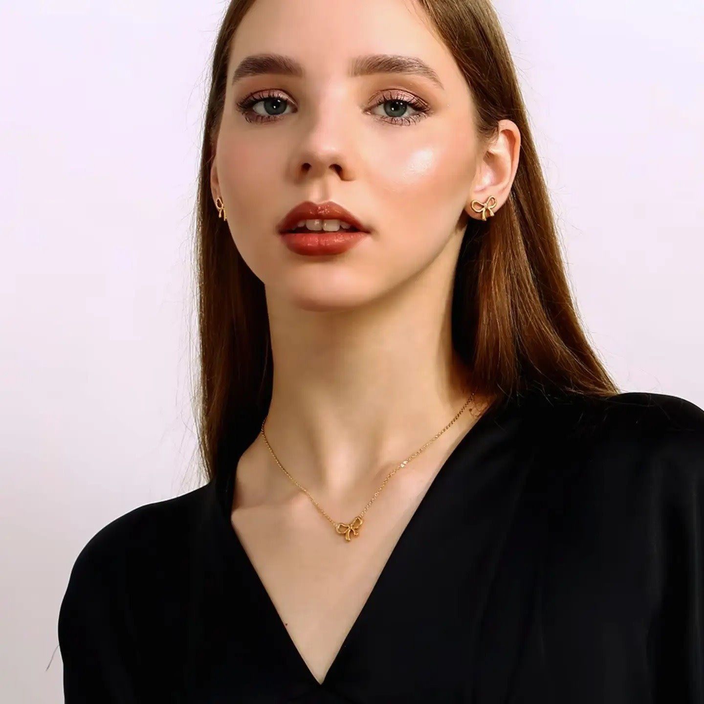 Dainty Minimalist Bow Earrings