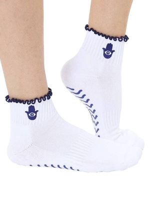 Living Royal Ankle Socks w/ Ruffles Hamsa Hand