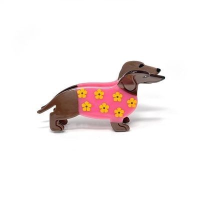 Rainbow Unicorn Dachshund Hair Claw