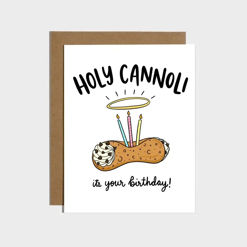 Holy Cannoli Birthday Card