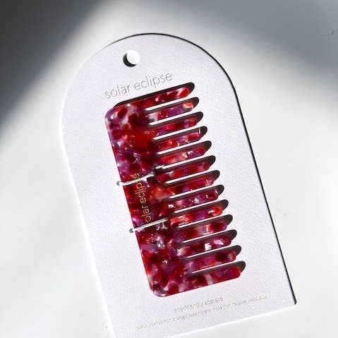 Solar Eclipse Wide Tooth Comb Red Tortoise
