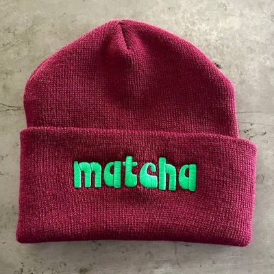 Silver Spider Matcha Knit Beanie Hat