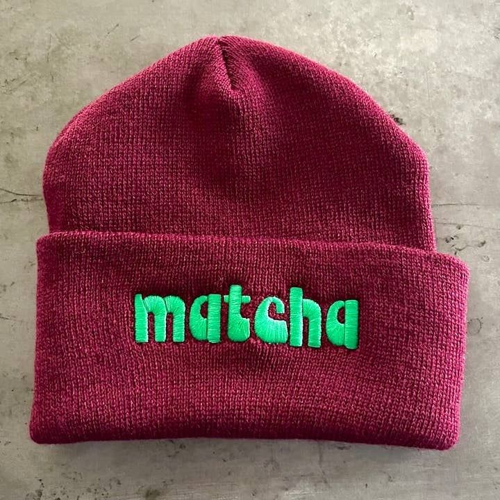 Silver Spider Matcha Knit Beanie Hat
