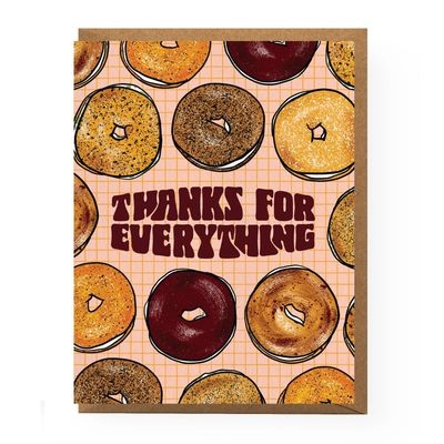 Everything Bagel Thank You Card