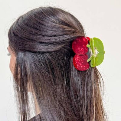 Large Maraschino Cherries Hair Claw
