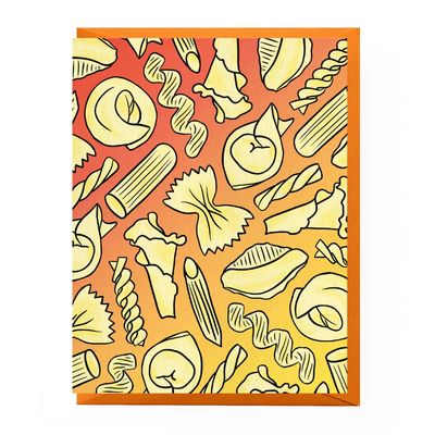 Pasta Patterned Greeting Card