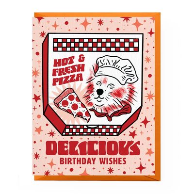 Pizza Birthday Card