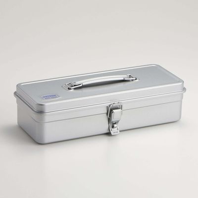 Toyo Flat Lid Top Handle Toolbox T-320 Silver