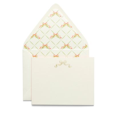 Bow | Fancy Pants Engraved Flat Notecards