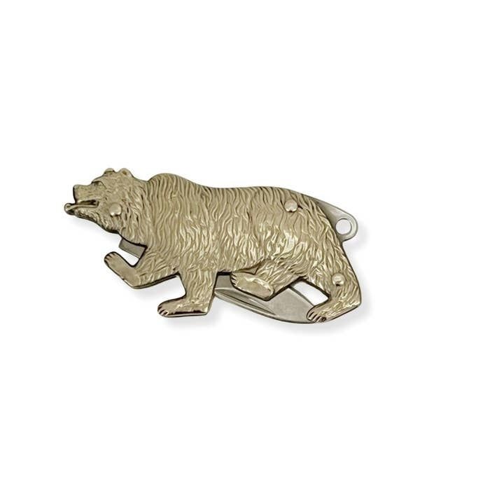 Cute Little Brass Animal Pocket Knife Bear