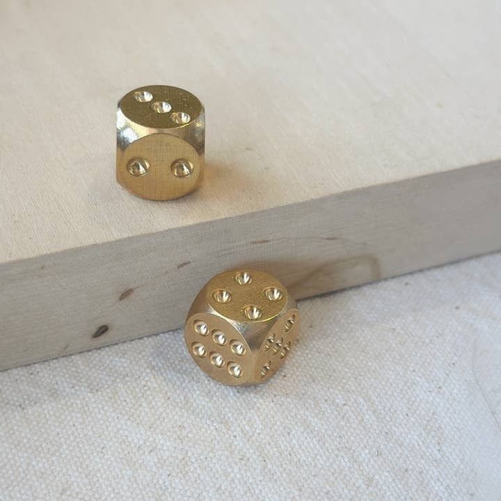 Really Nice Brass Dice | Set of 2