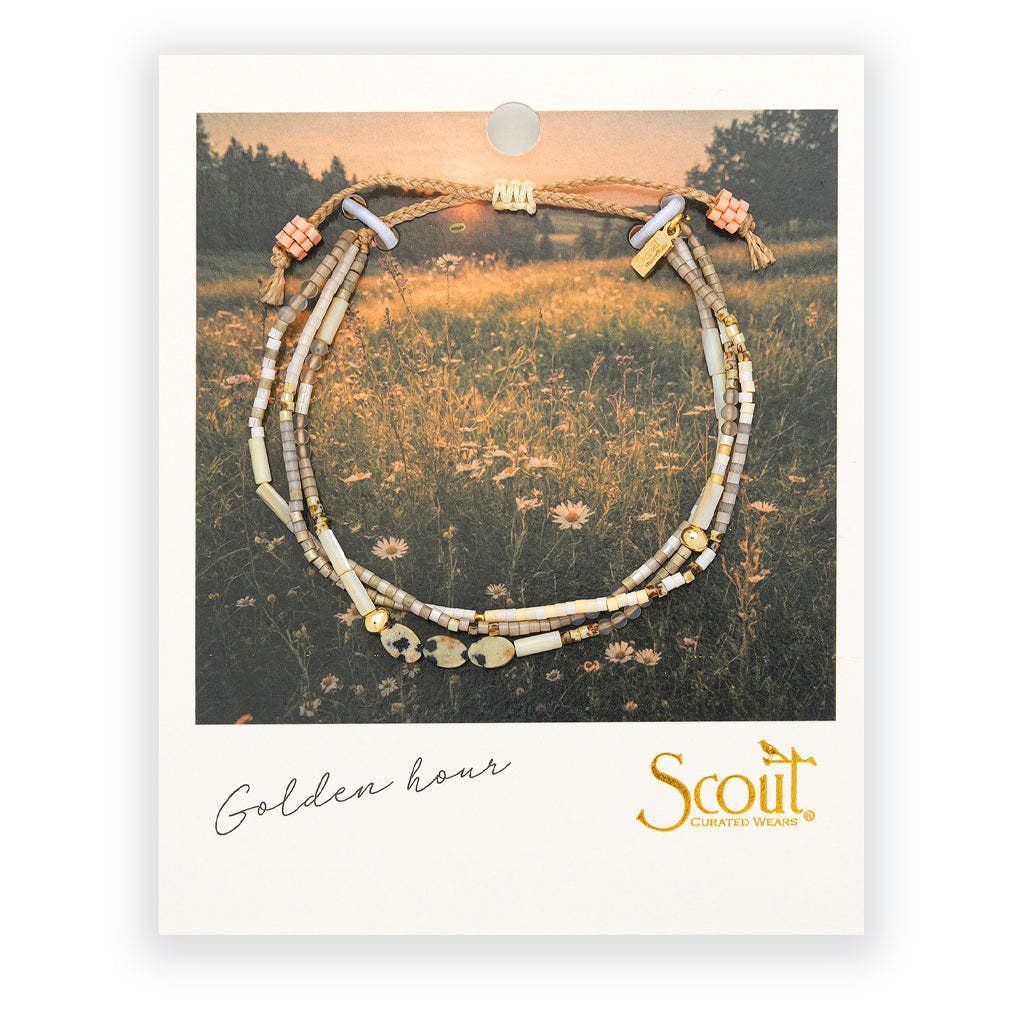 Mixed Media Bracelet Joy Dalmatian Jasper Gold
