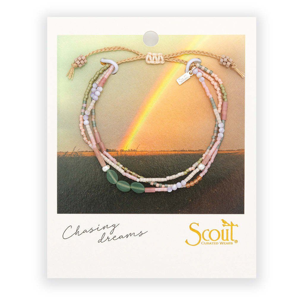 Mixed Media Bracelet Optimism Green Aventurine Silver
