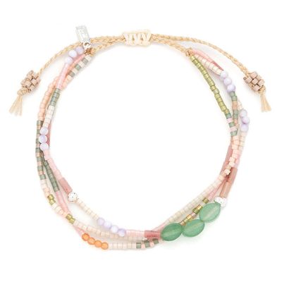 Mixed Media Bracelet Optimism Green Aventurine Silver