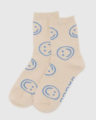 Baggu Crew Socks Ercu Periwinkle Happy